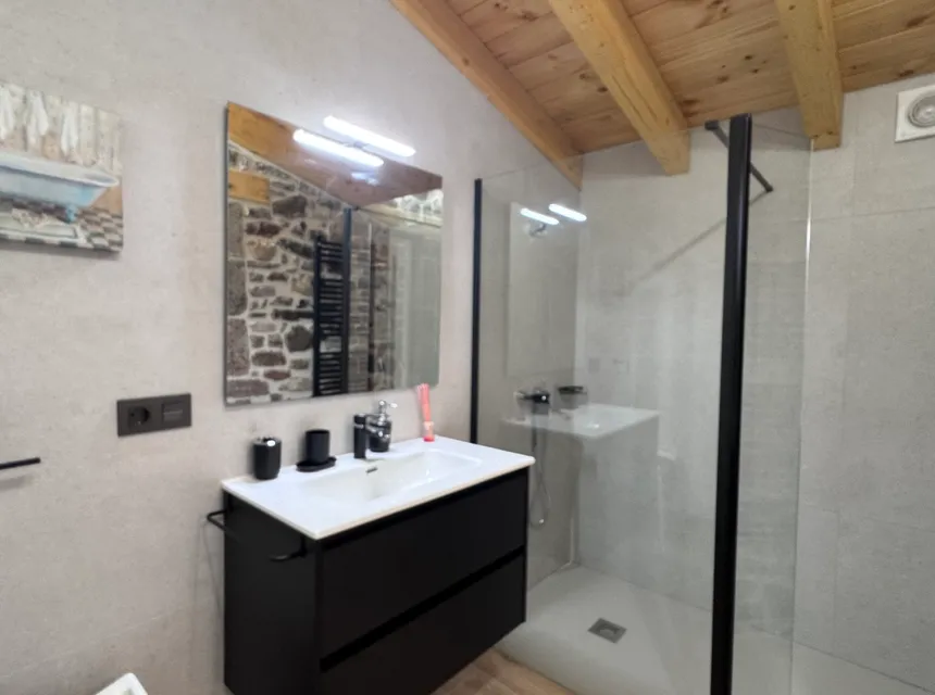 Baño de la casa rural en el Valle de Arbas